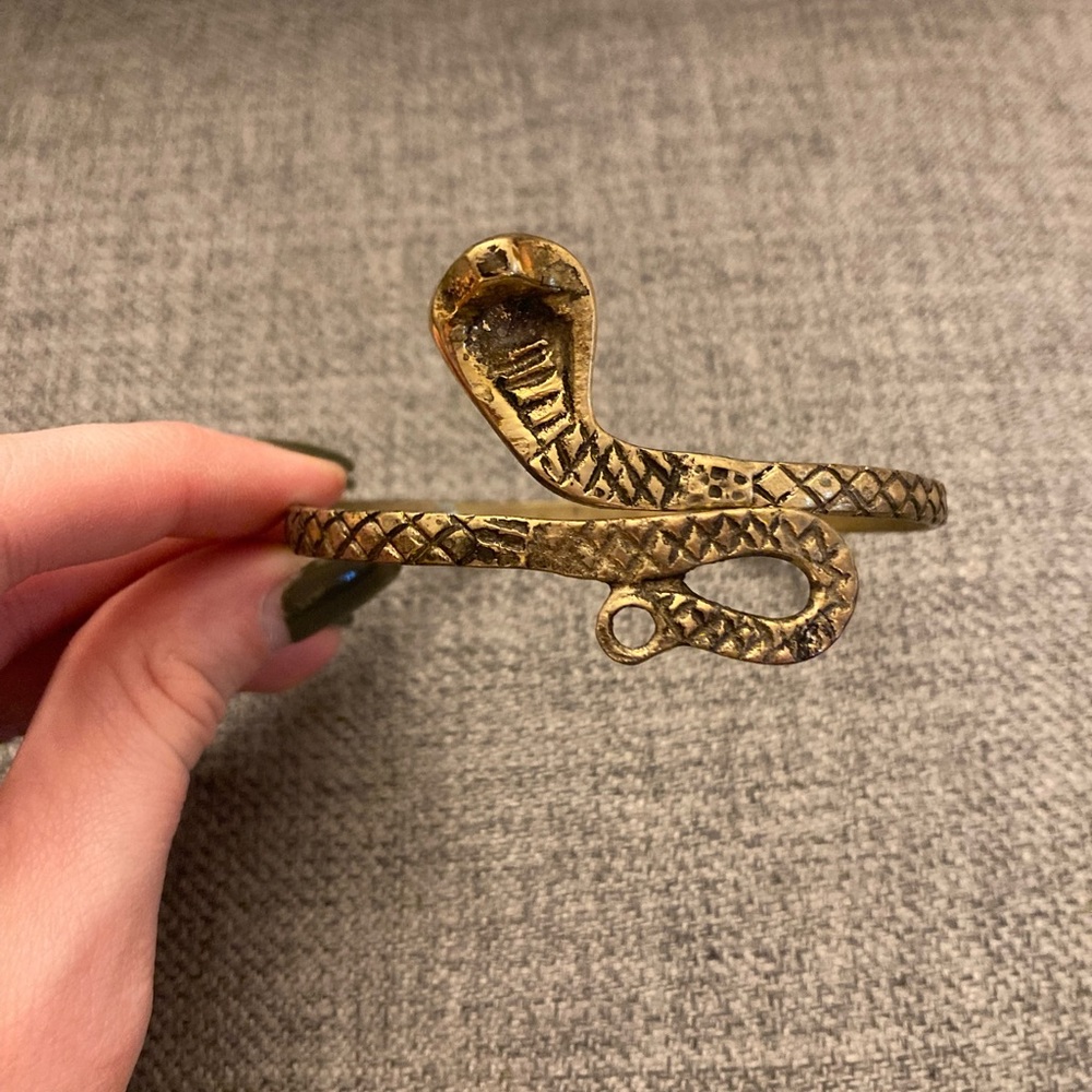 Gold cobra snake bangle / arm band